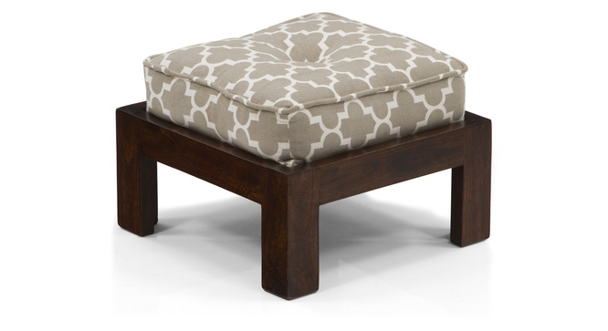 Caffino Coffee Table Set(Walnut&Morocco Lattice Beige)